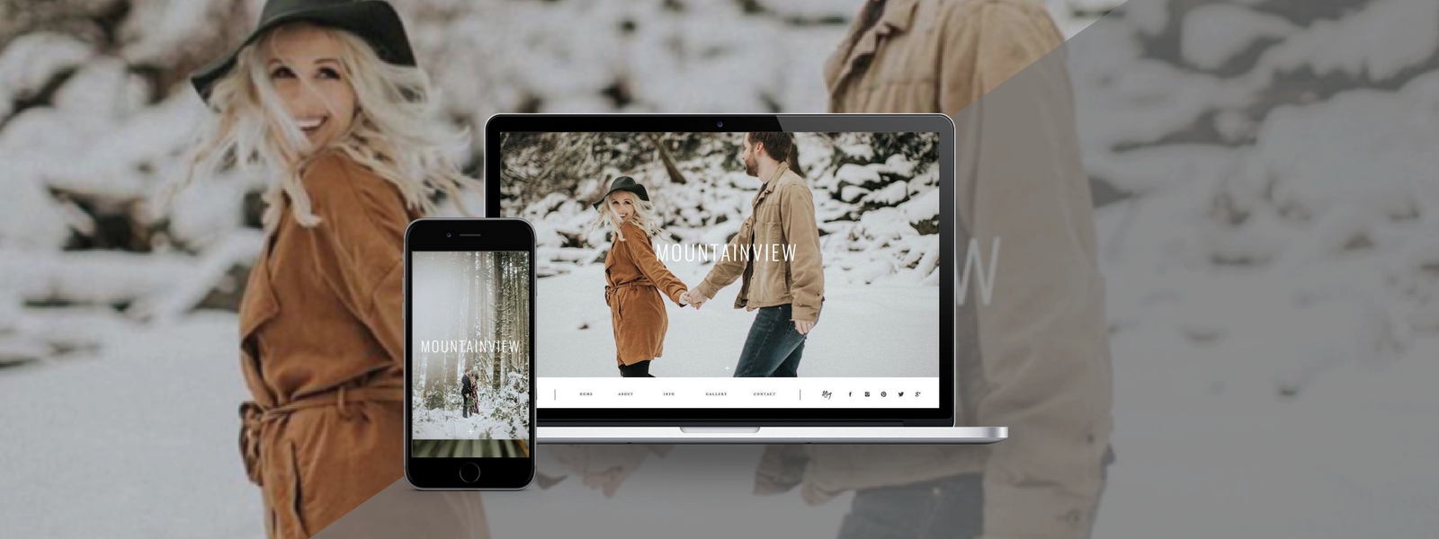 Website design blog header mountainview