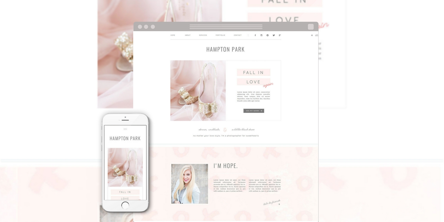 Website design blog header hampton park