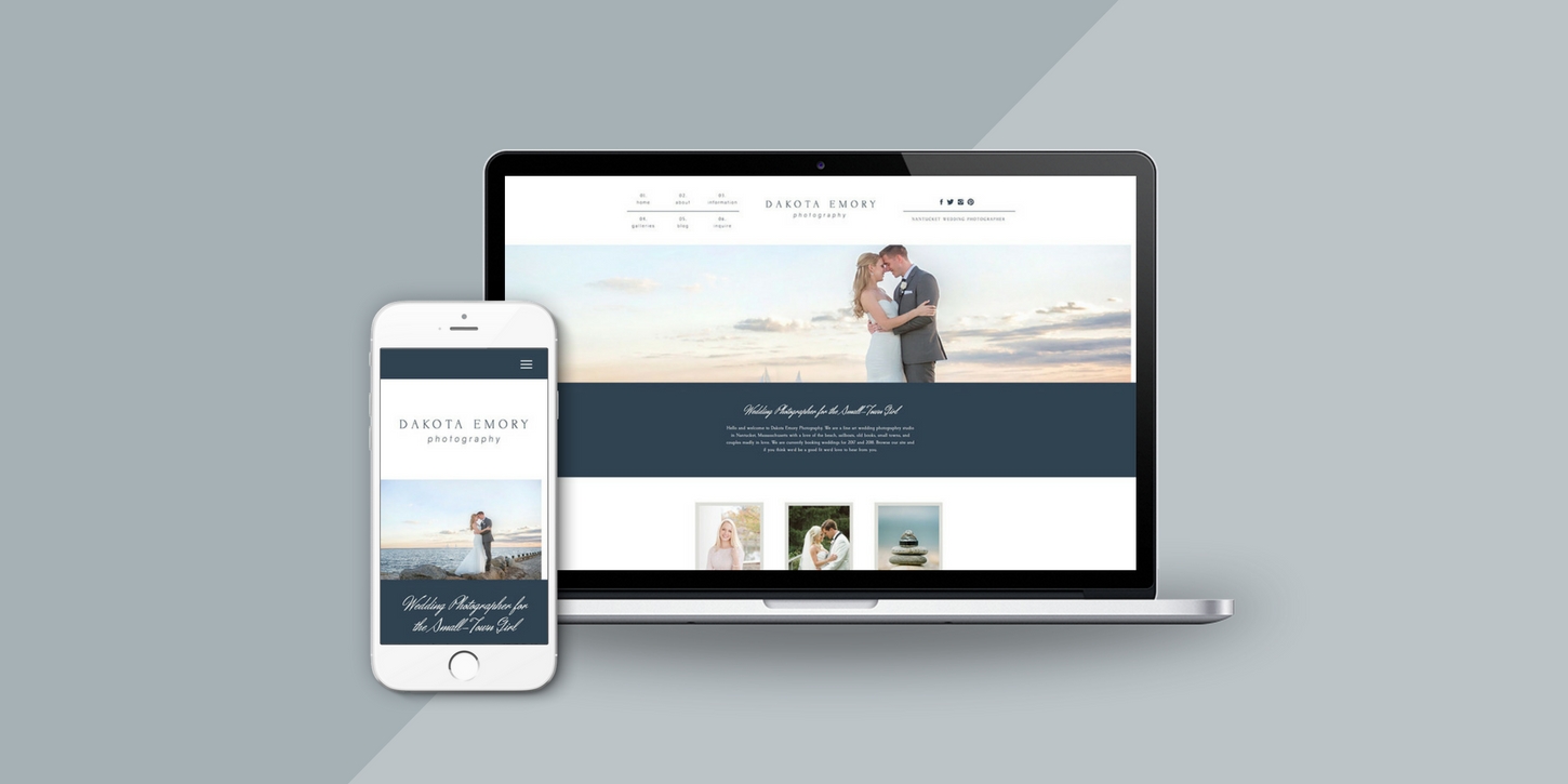 Website design blog header dakotaemory