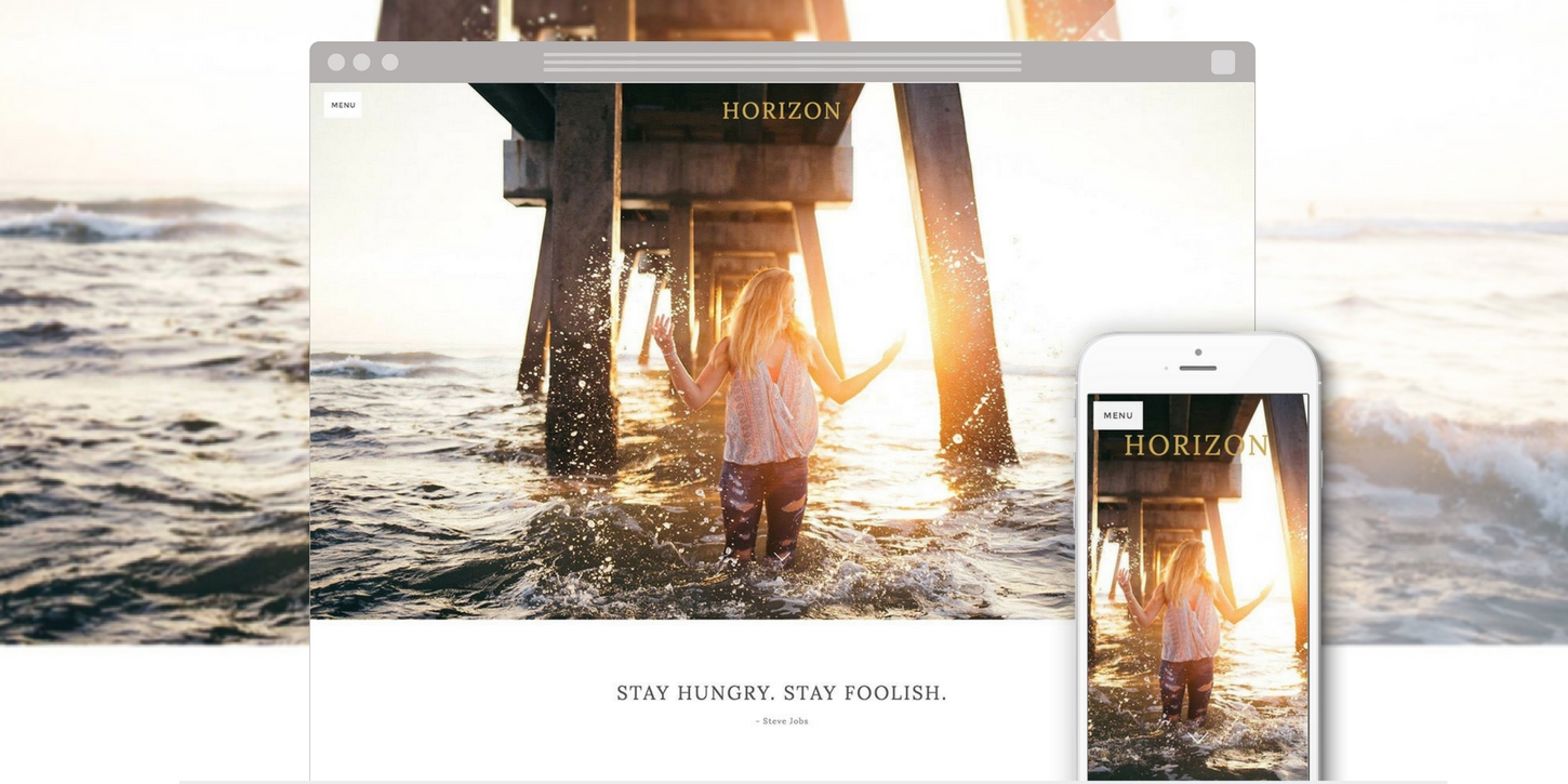 Website design blog header horizon