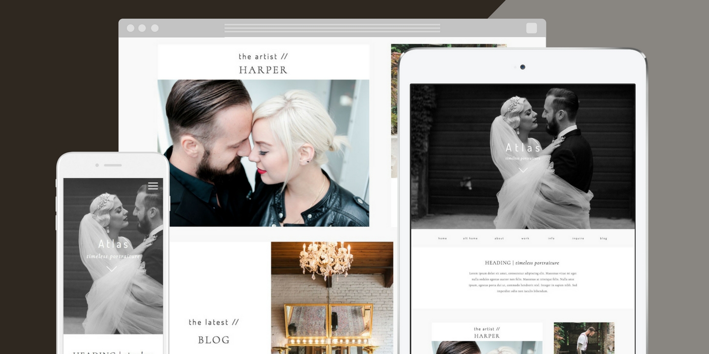 Website design blog header atlas