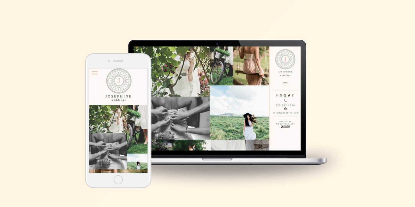 Website design blog header josephine