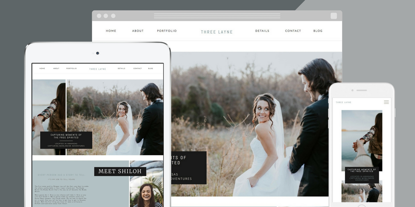 Website design blog header threelayne