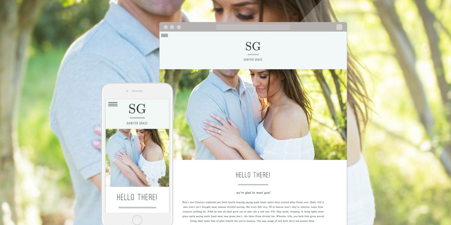 Website design blog header sawyergrace