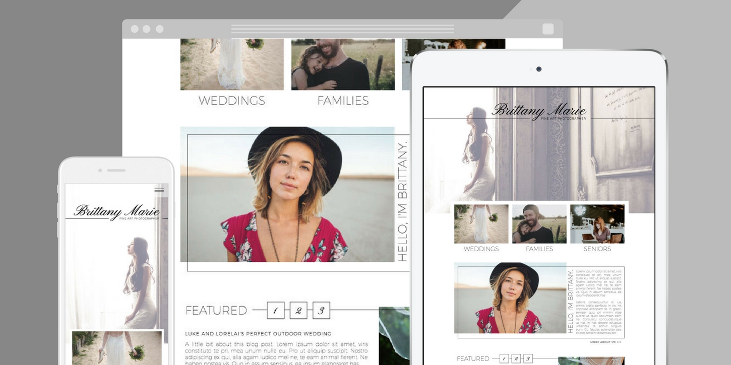 Website design blog header brittanymarie