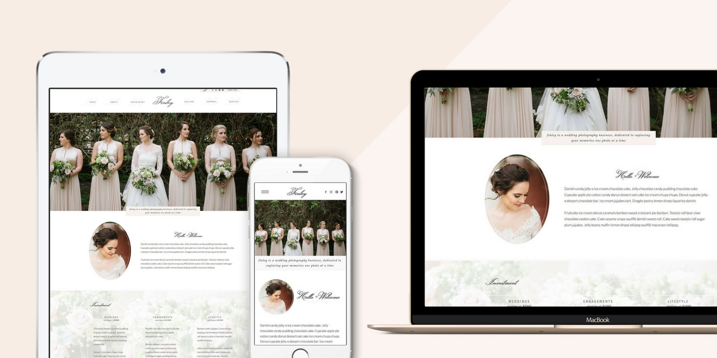Website design blog header finley