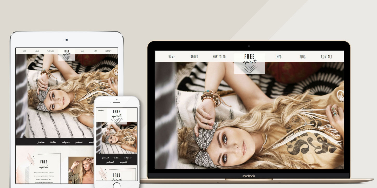 Website design blog header freespirit