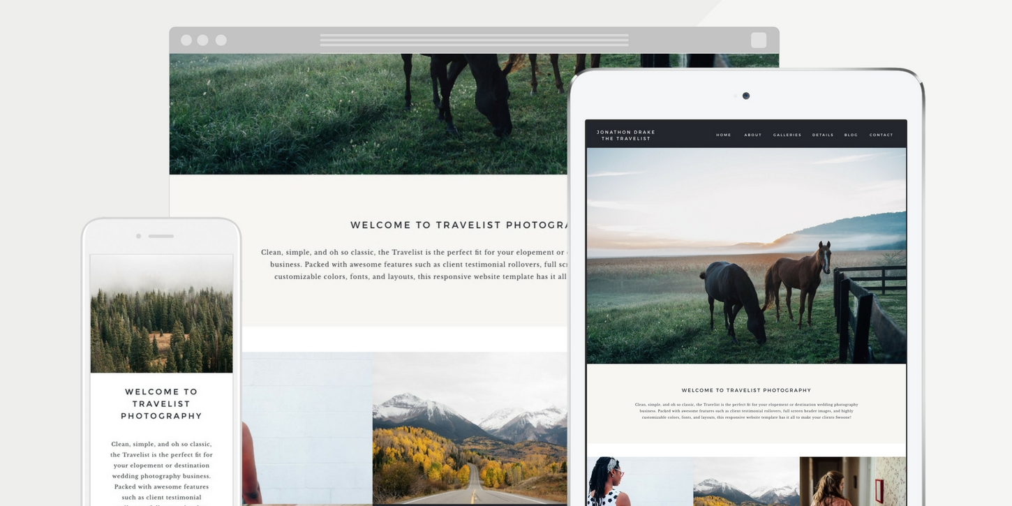 Website design blog header travelist