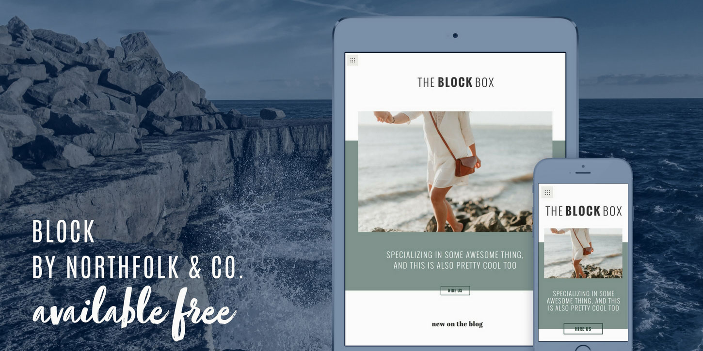 Website design blog header block