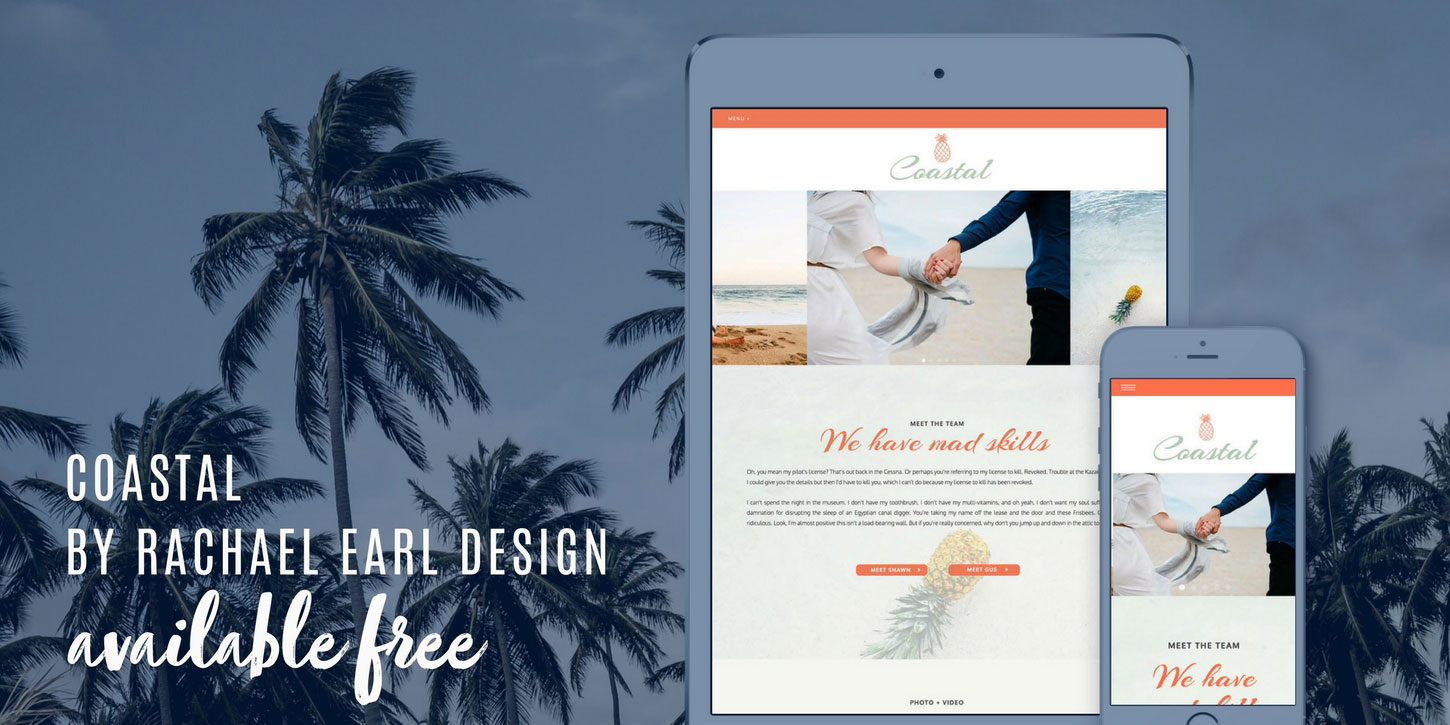 Website design blog header coastal