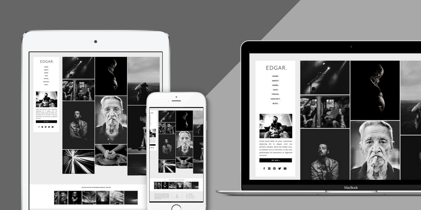 Website design blog header edgar