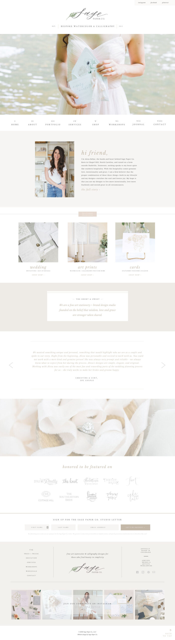 Sagepaperco.com desktop