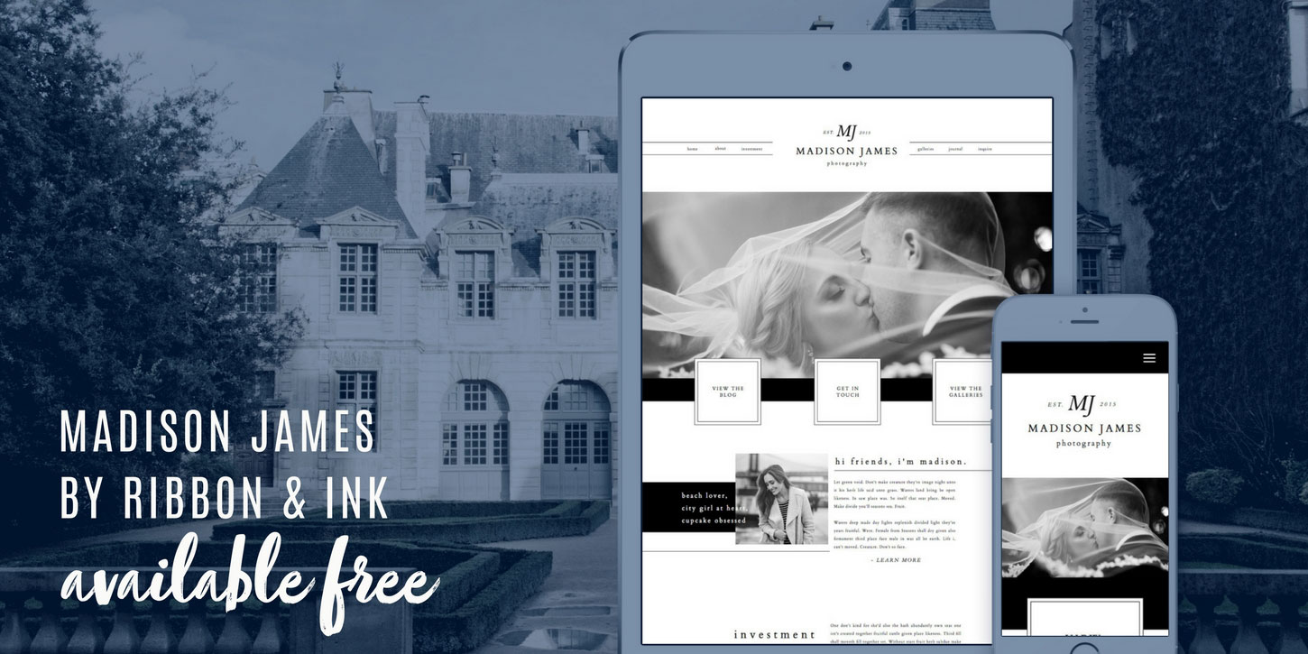 Website design blog header madisonjames