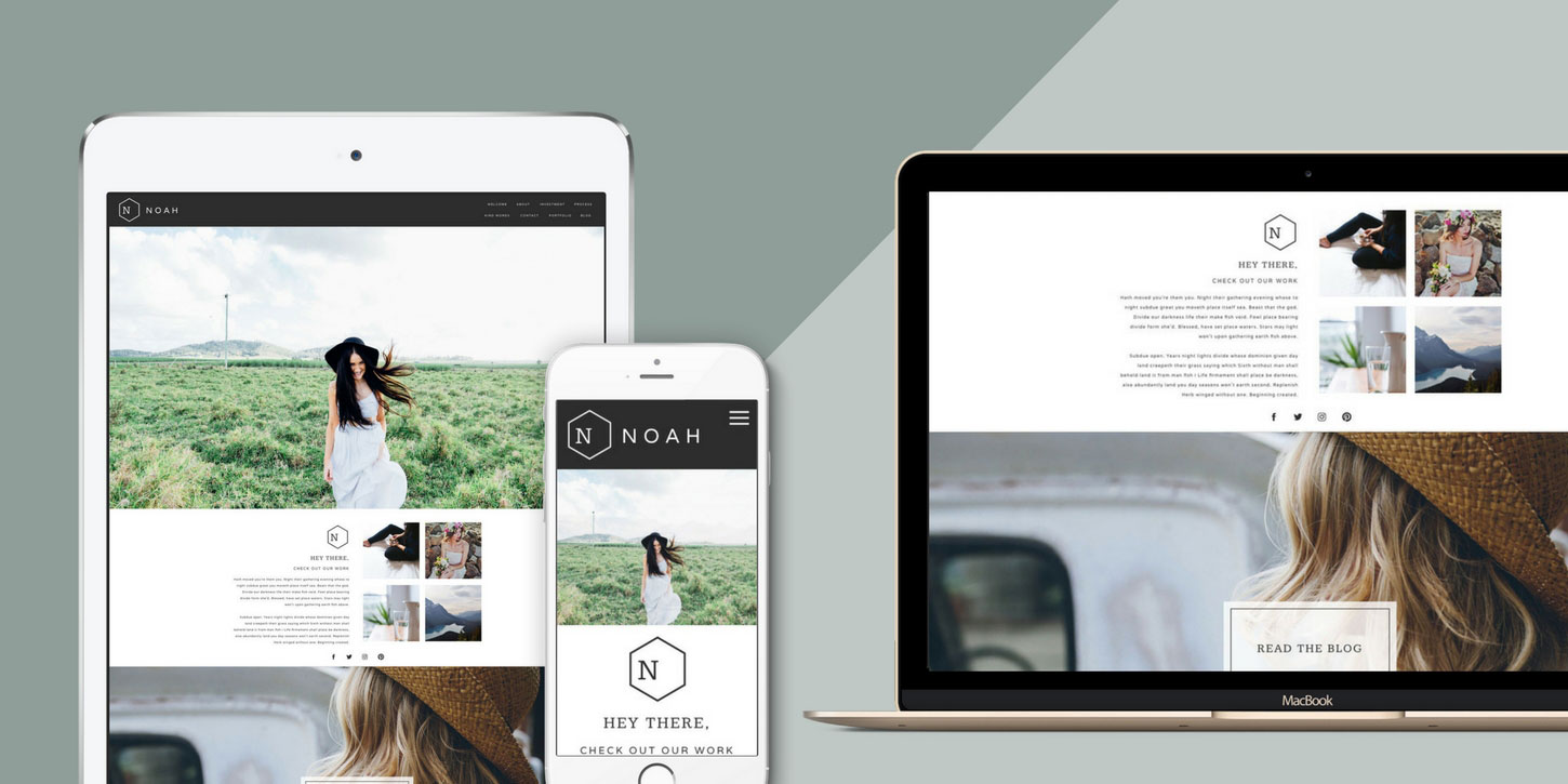 Website design blog header noah