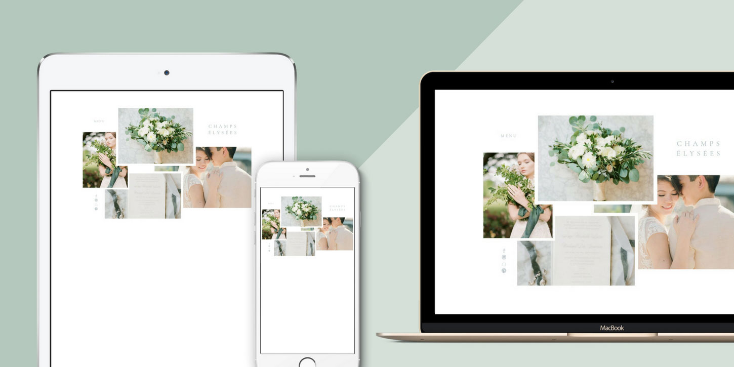 Website design blog header champselysees