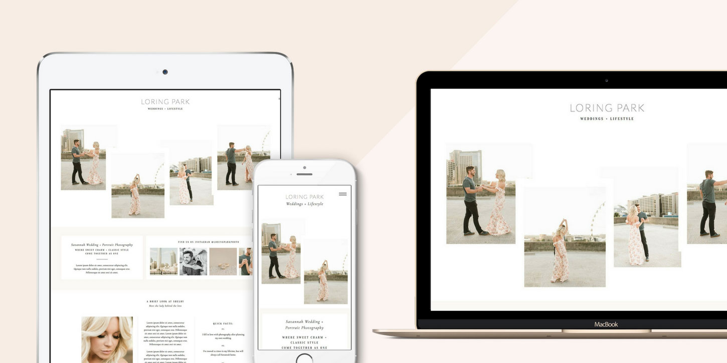 Website design blog header loringpark