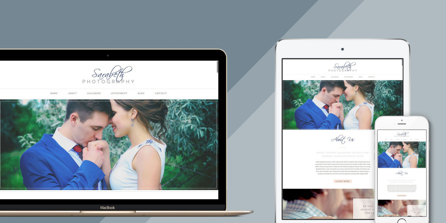 Website design blog header sarabeth