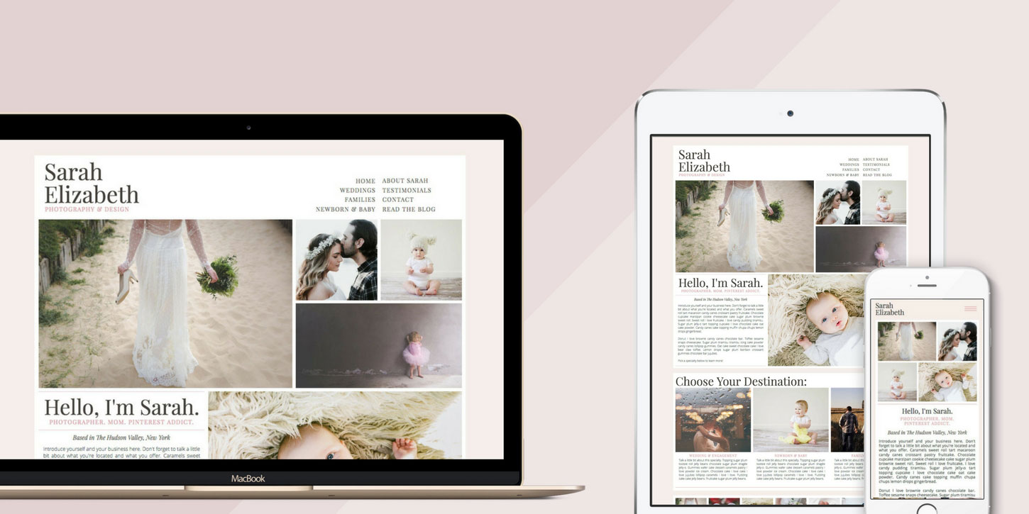 Website design blog header sarahelizabeth