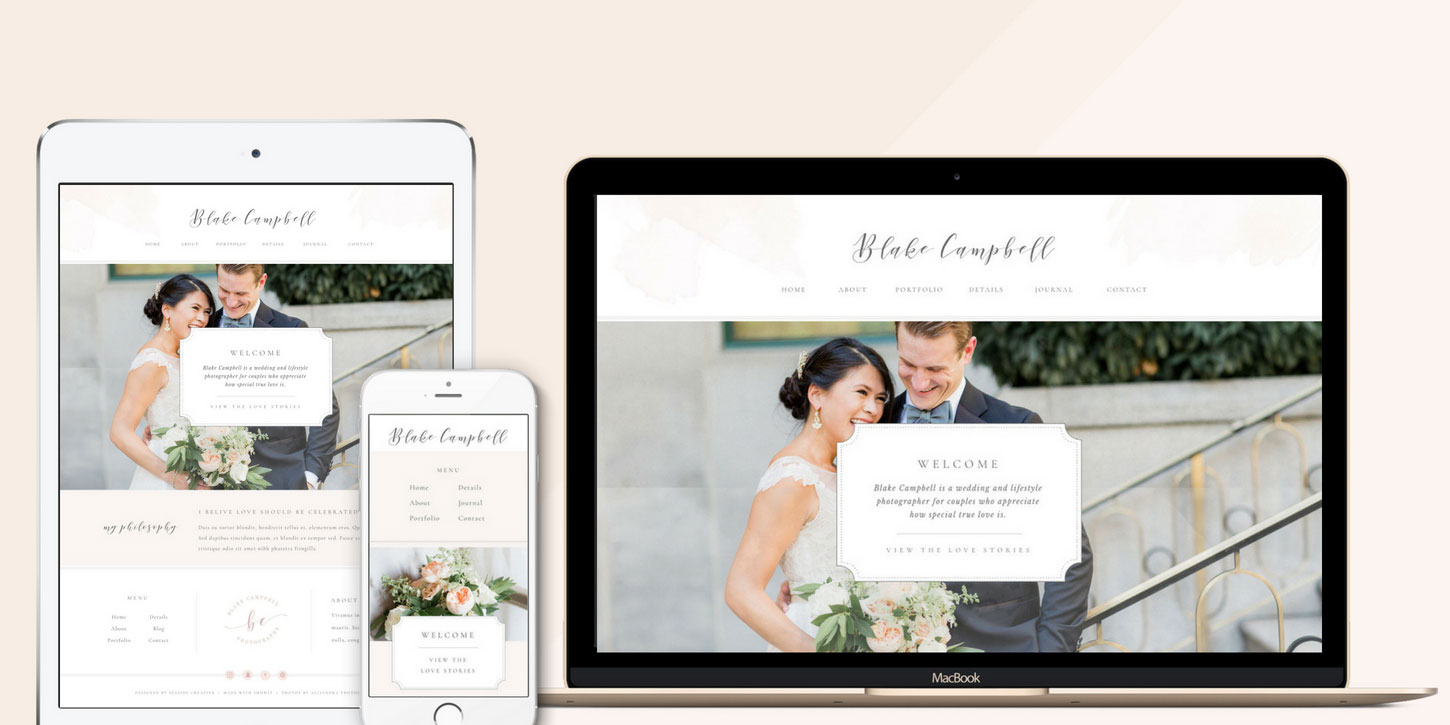 Website design blog header blake