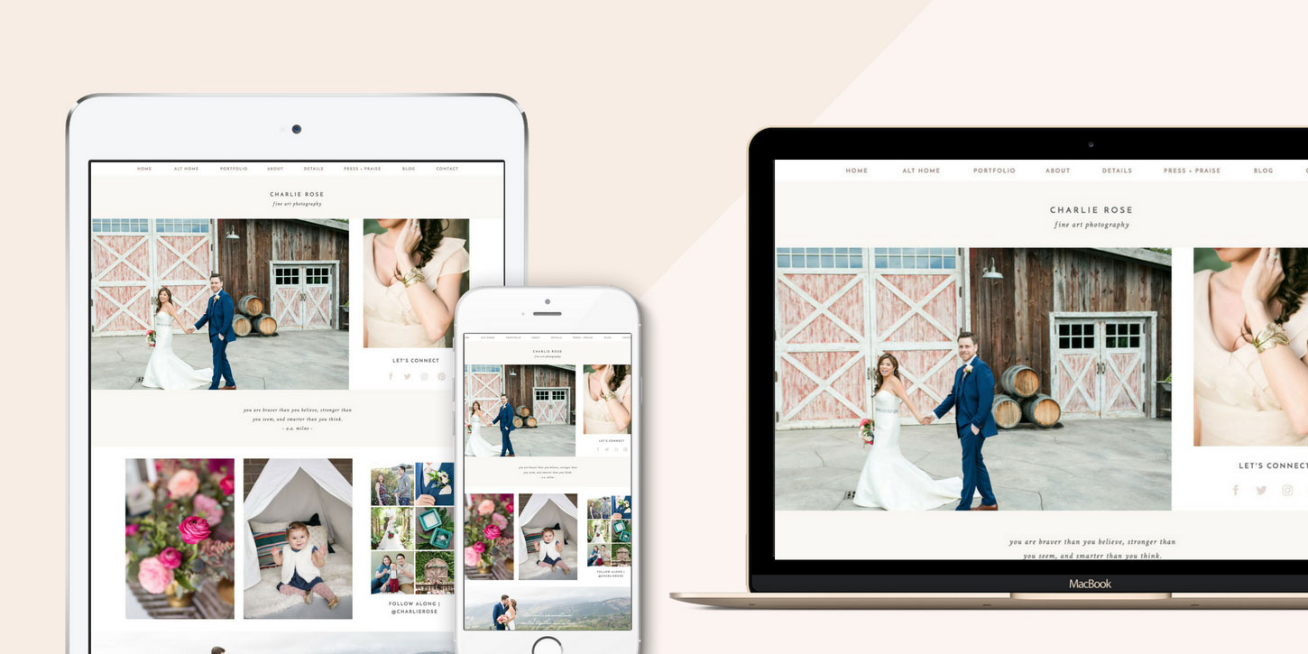 Website design blog header charlierose