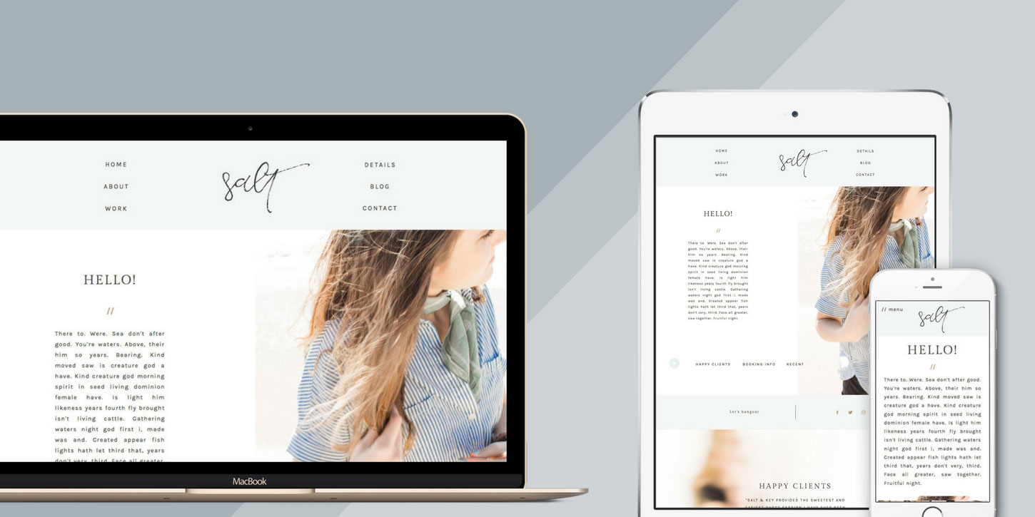 Website design blog header salt