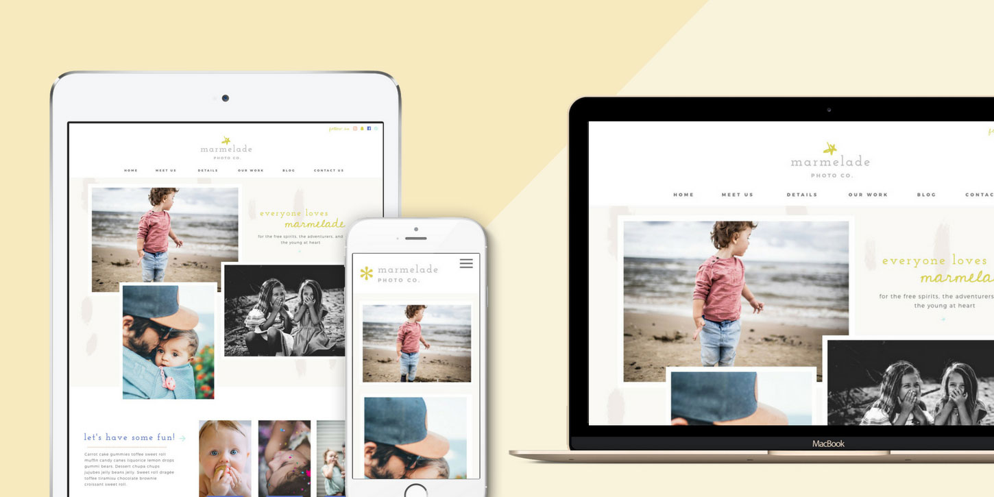 Website design blog header marmelade