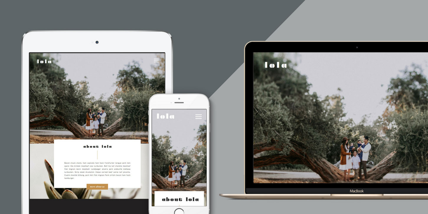 Website design blog header lola
