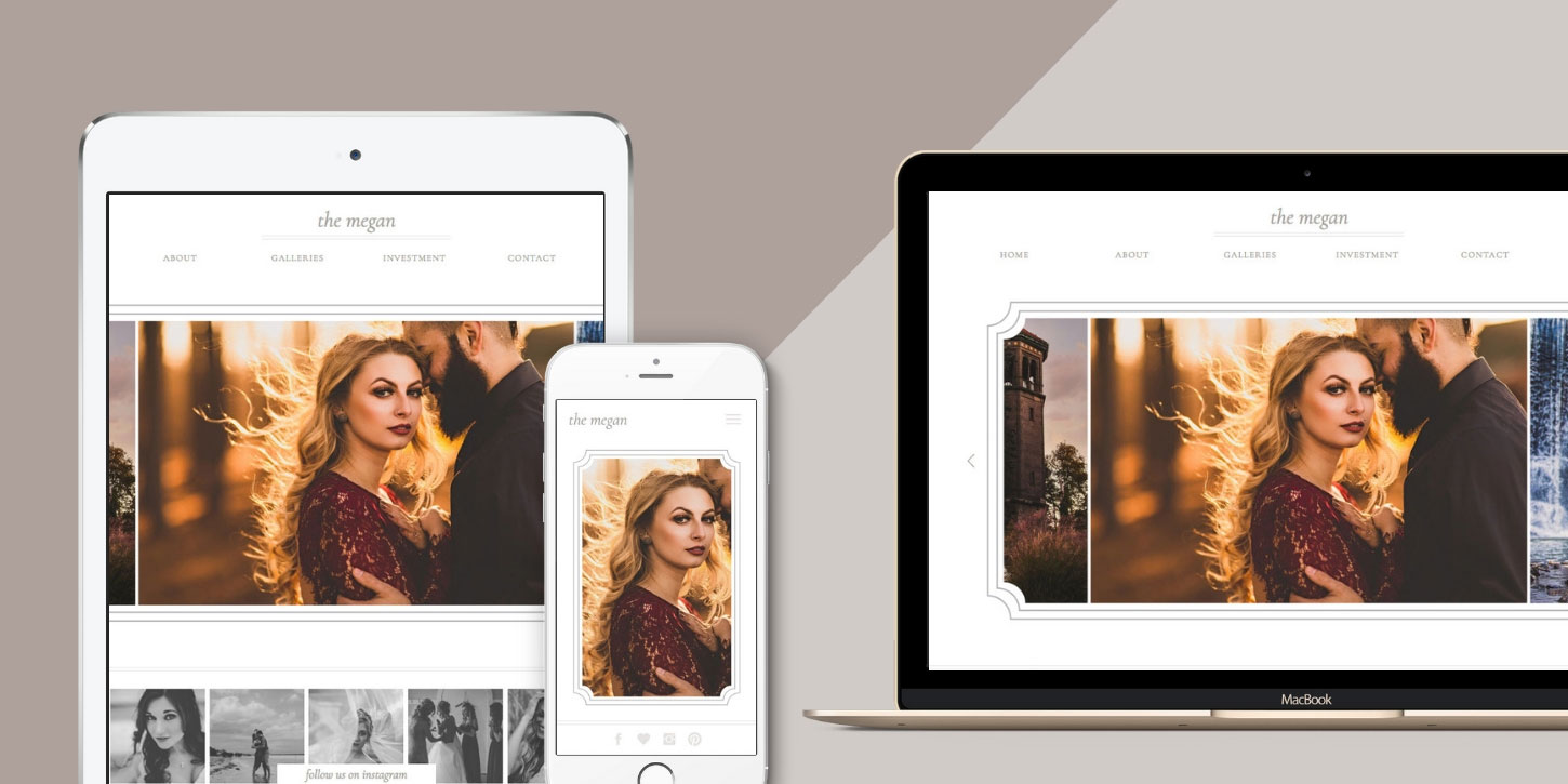 Website design blog header themegan