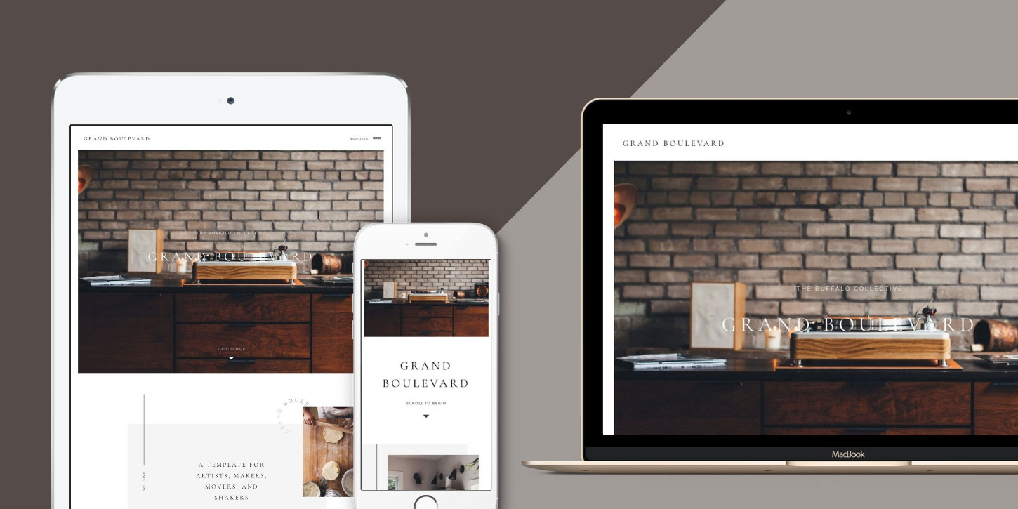 Website design blog header grandboulevard