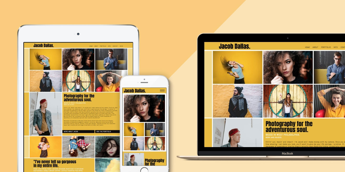 Website design blog header jacobdallas