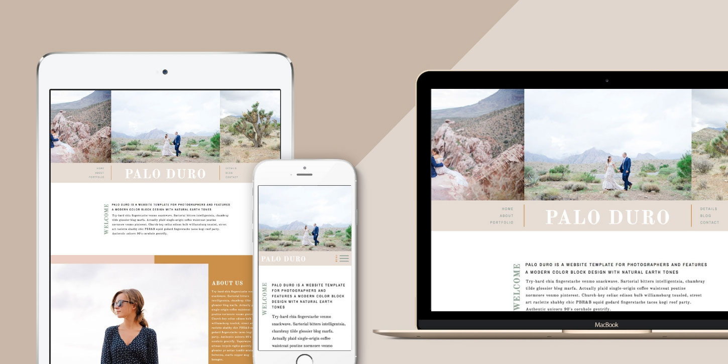 Website design blog header paloduro