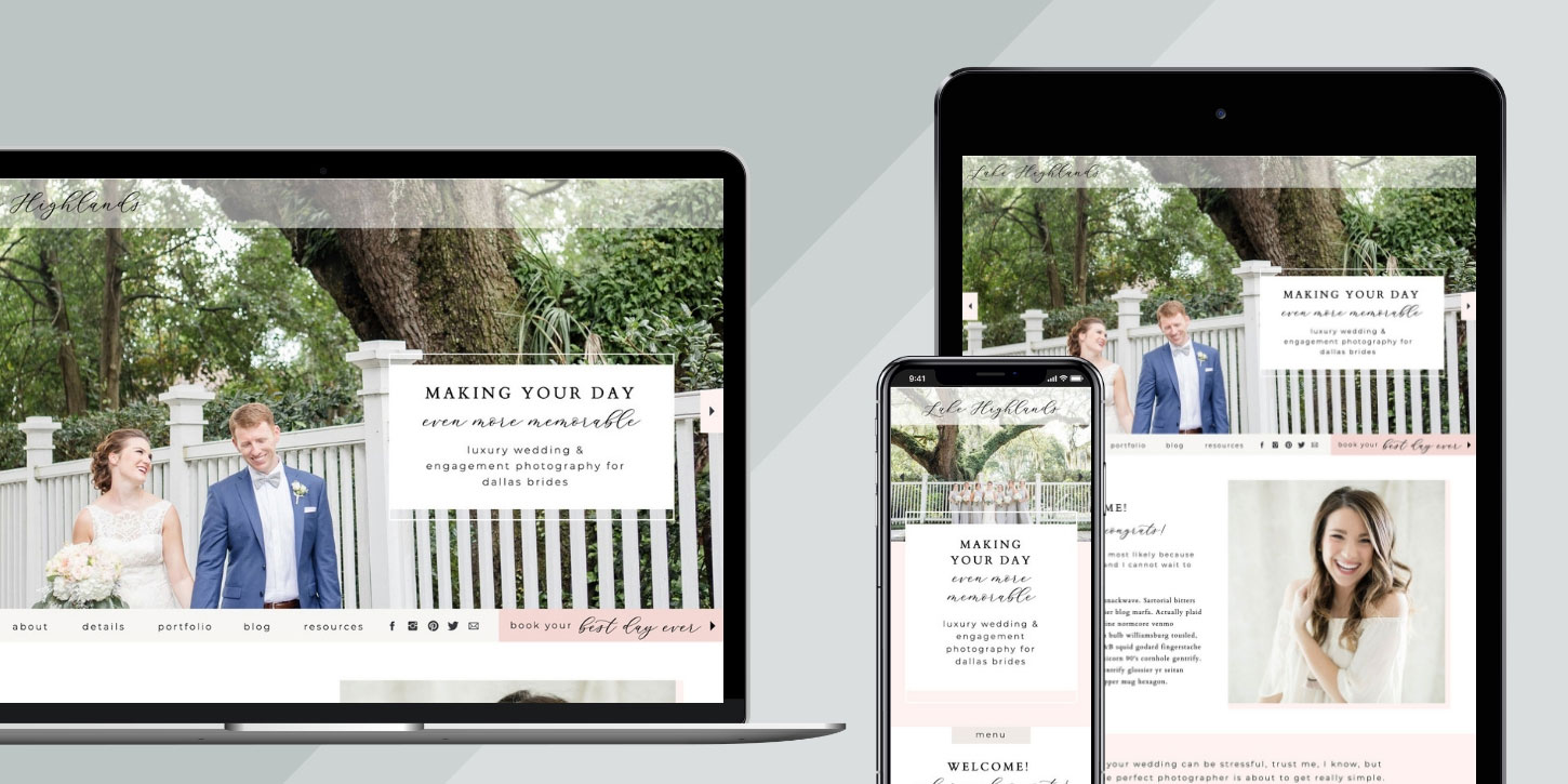 Website design blog header lakehighlands
