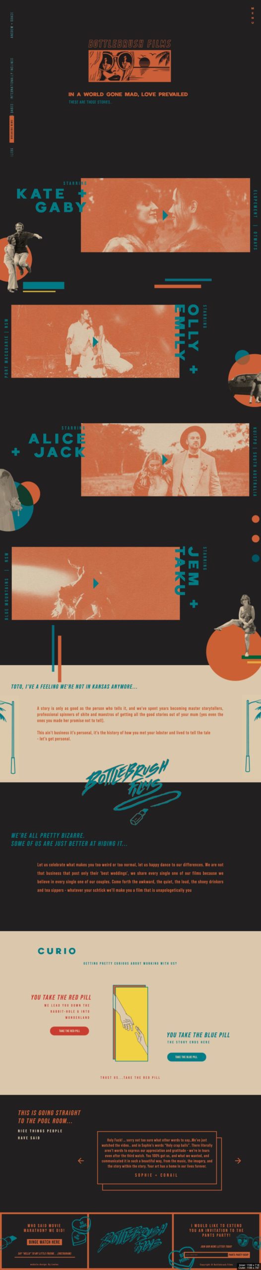 videography website built on Showit