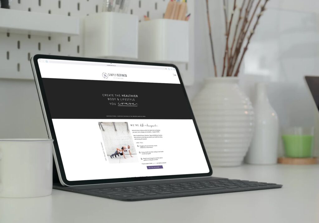 desktop view of https://simplydefinedfitness.com/