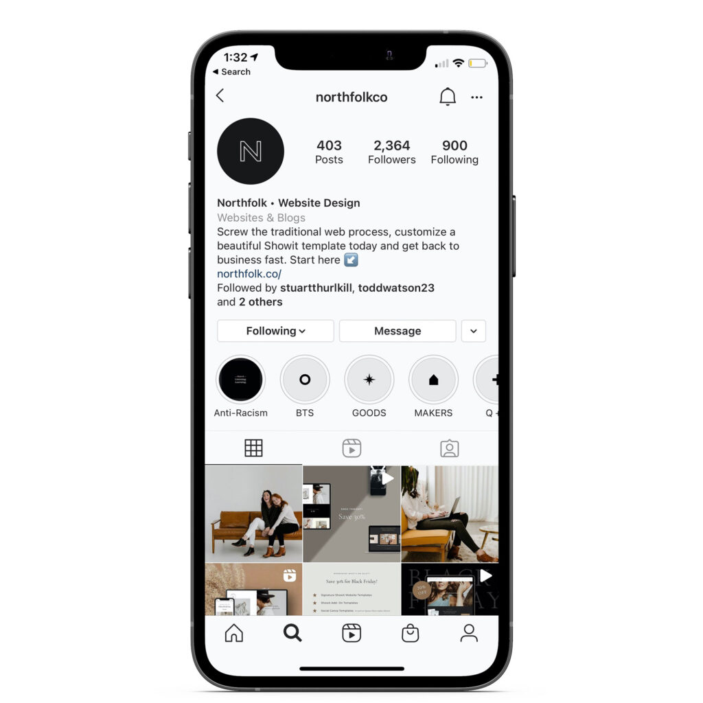 Website designer Northfolk and Co specializes in templates and custom designs for modern, stylish, creative professionals.
