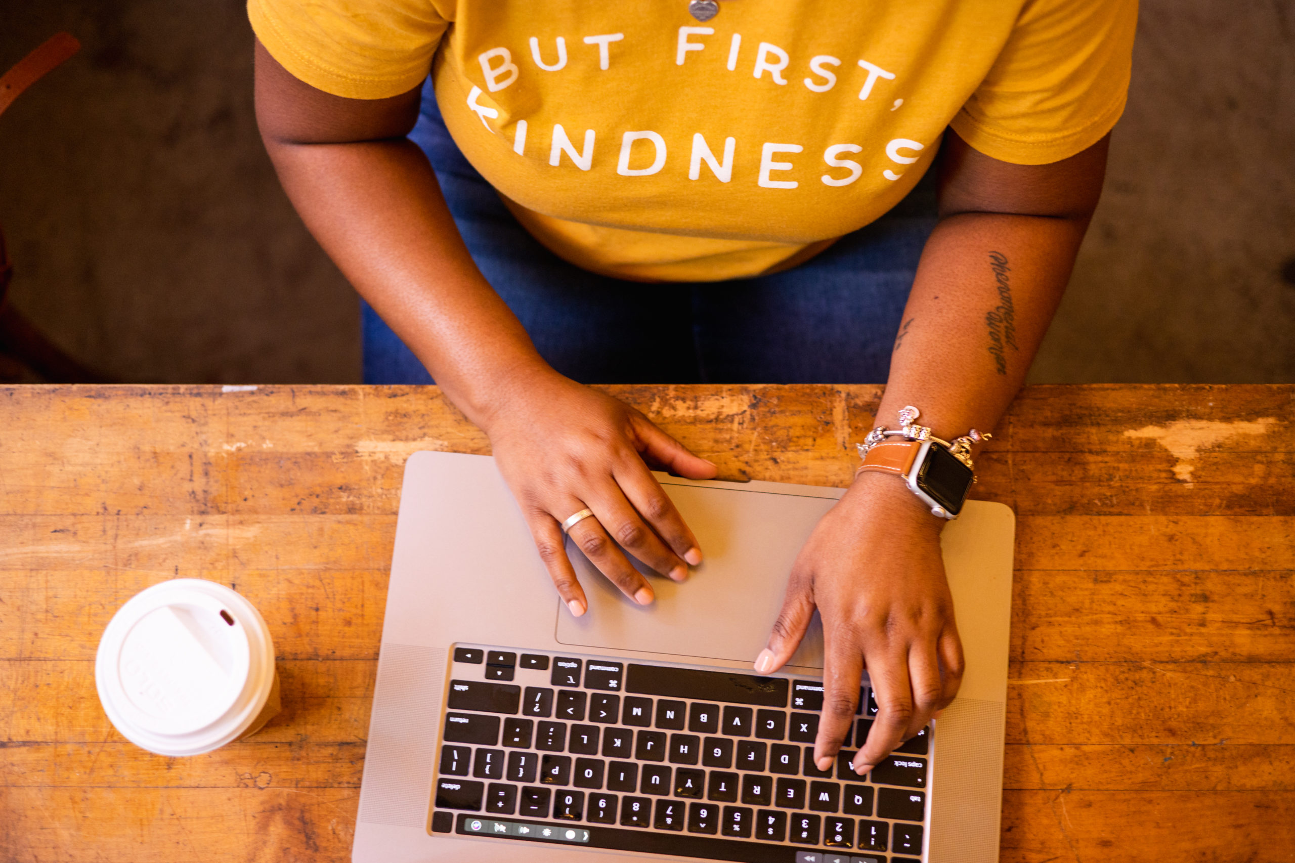 creative entrepreneur working on laptop